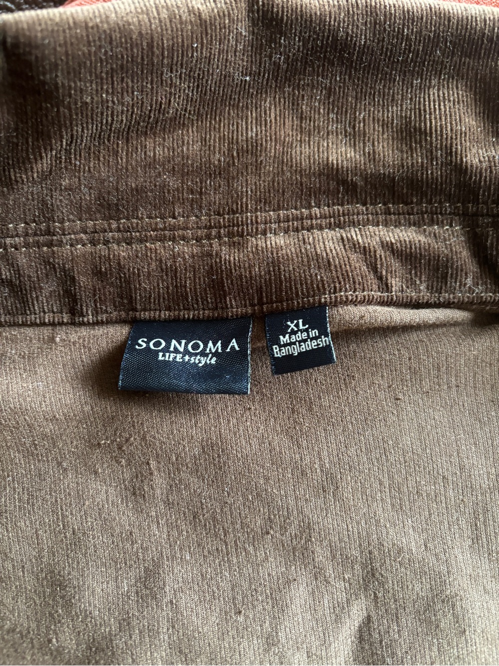 Women's Dark Brown Suede Button-Front Jacket - Picture 3 of 3